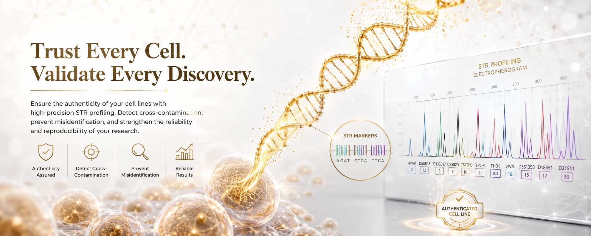 Cell Line Authentication of Mouse and human report by EVIDEXA DNA Test Solution Pvt Ltd
