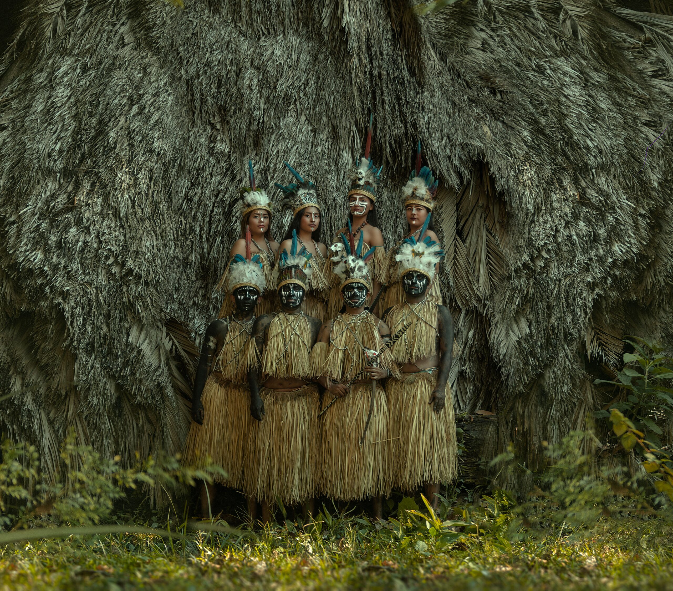 A group dressed in traditional Amazonian costumes, set in Tingo María, capturing Peru's rich cultural heritage. showing ancestors for ANcestry DNA Test By EVIDEXA DNA Test Solution Pvt Ltd